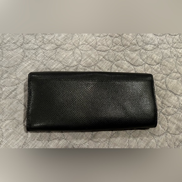 Coach Black Crossgrain Leather Wallet Gently Used Excellent Condition - Picture 2 of 6